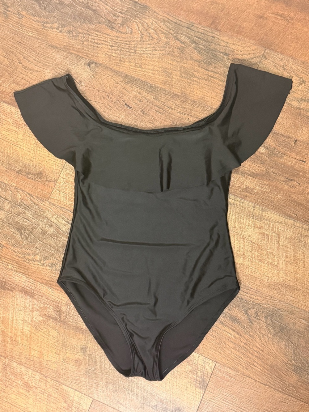 Black One Piece Swimsuit Size M Tummy Control Flattering Swimwear